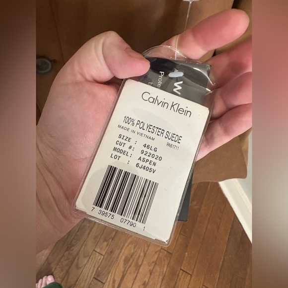 Calvin Klein Men’s Faux Suede Waterproof Winter Coat in Acorn Brown Size 46L - Picture 6 of 14